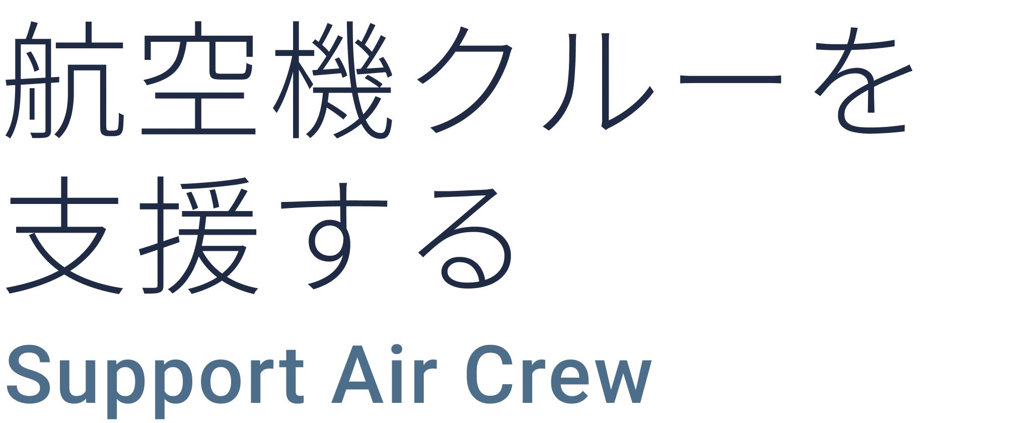 航空機クルーを支援する