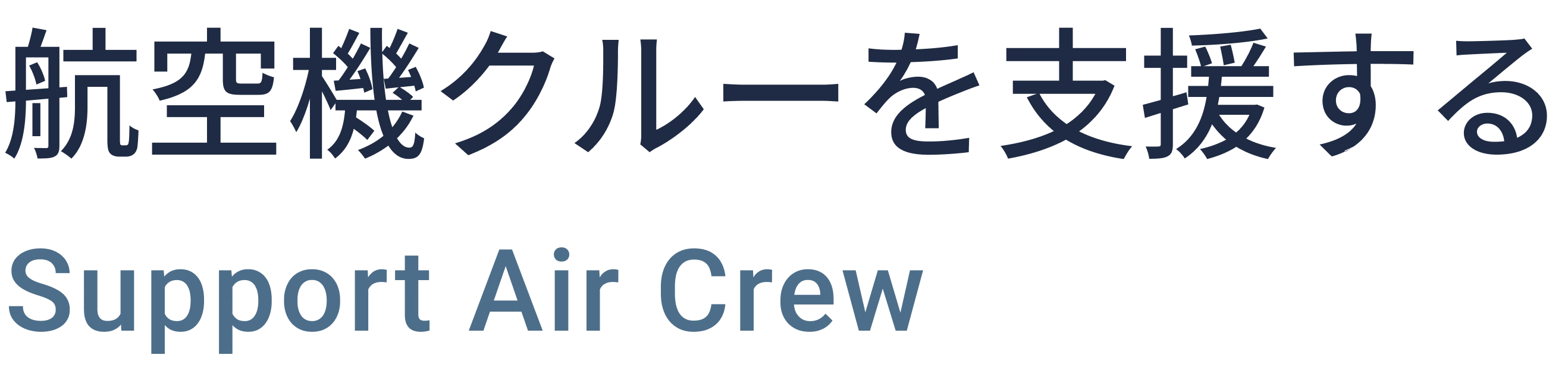 航空機クルーを支援する