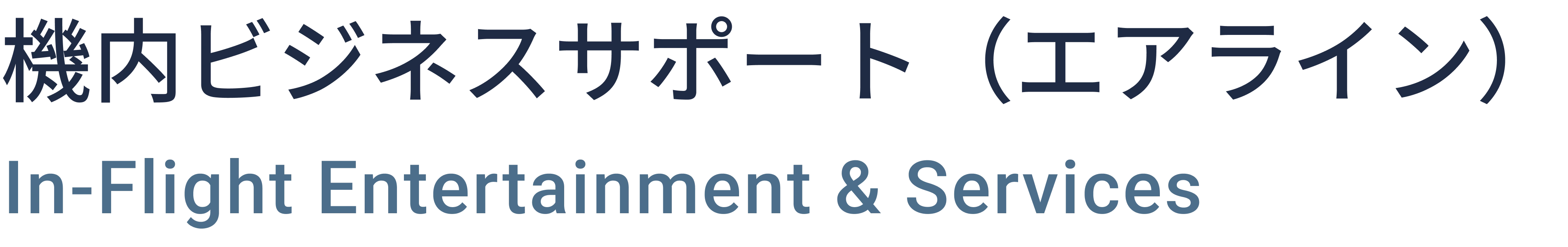 機内ビジネスサポート（エアライン）